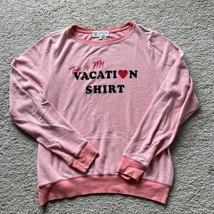 Wildfox This Is My Vacation Coral Sweatshirt